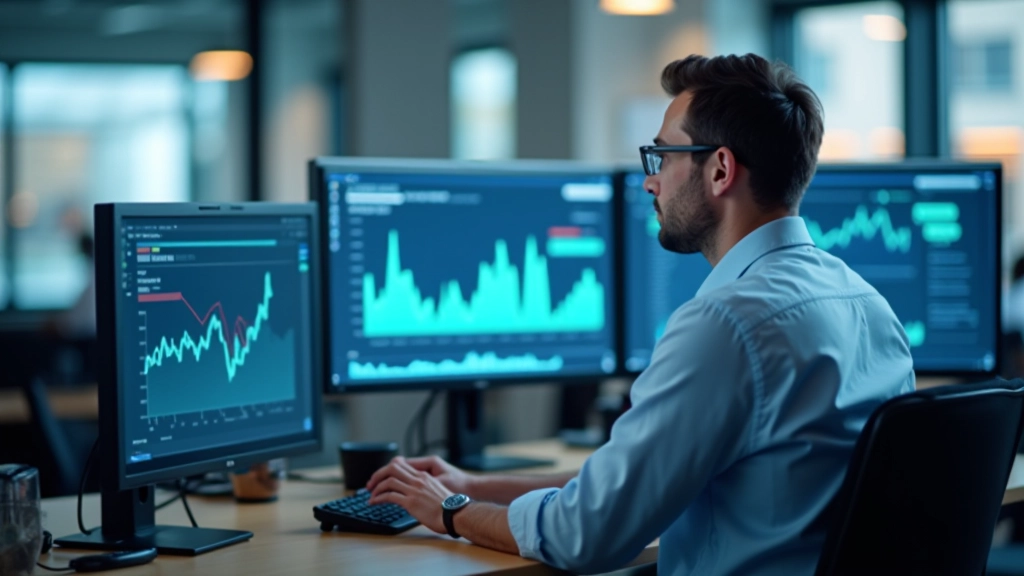 Economist arbeitet mit Finanzdaten und Analysecharts
